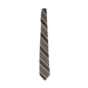 Valentino Garavani Striped Tie in Yellow Silk